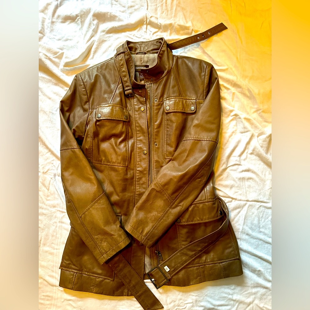 Brown leather Danier jacket